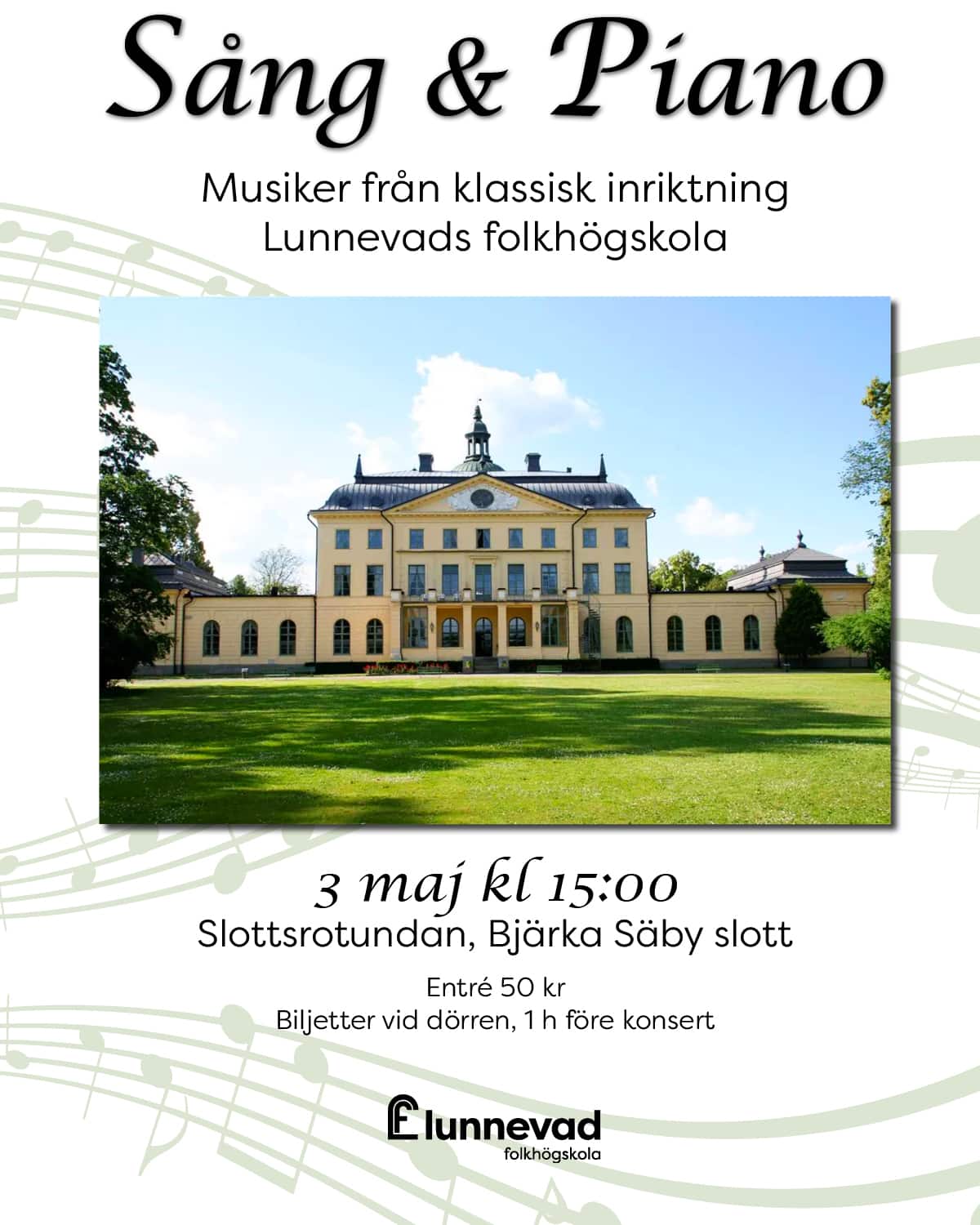Affisch konsert Bjärka säby slott