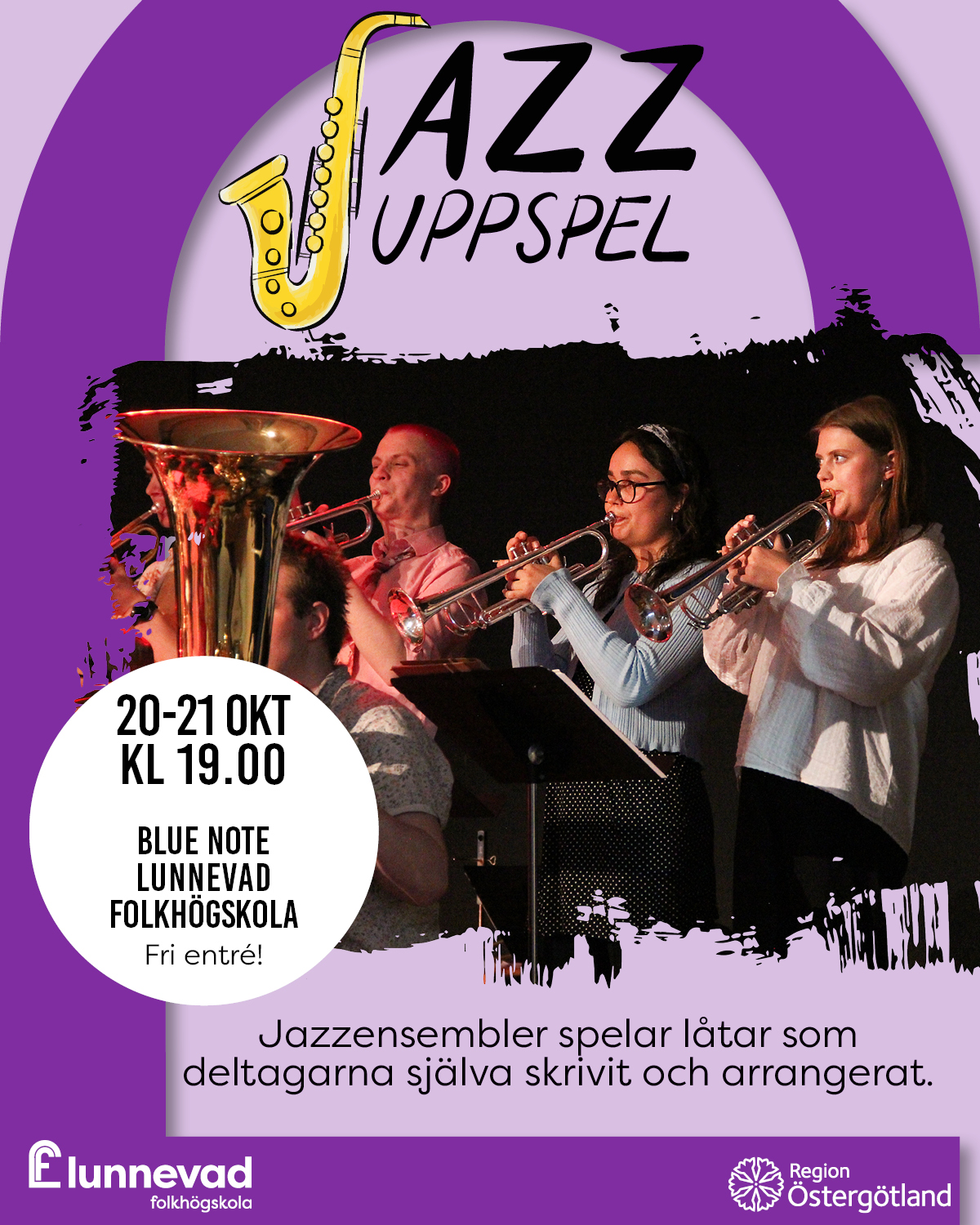 Affisch för jazzuppspel