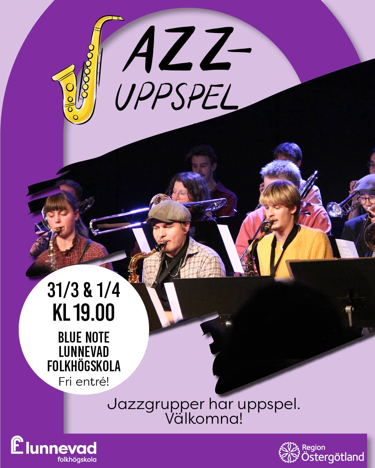 Affisch för jazzuppspel