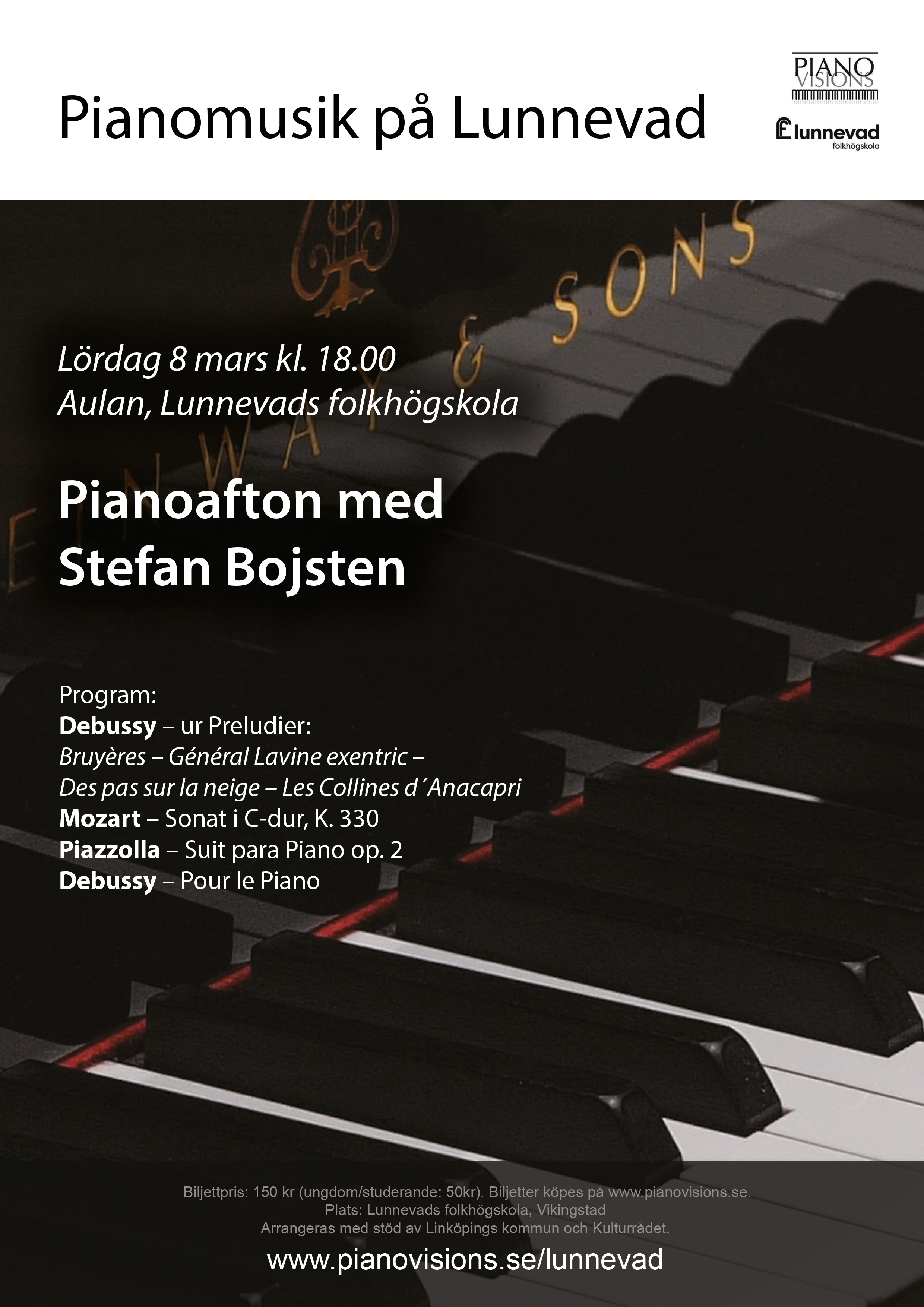 Närbild på pianotangenter.