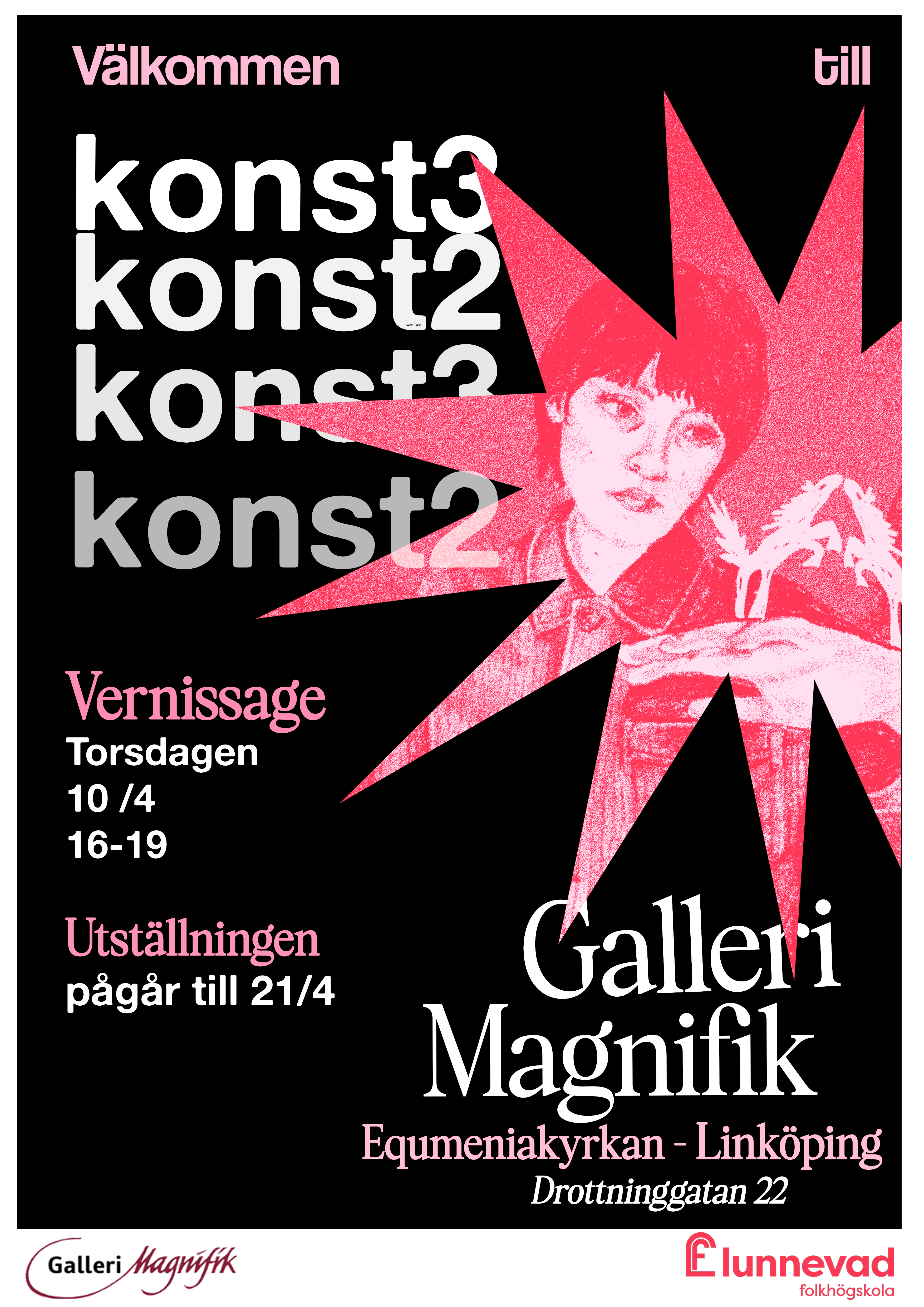 Affisch till utställning. Grafisk formgivning.