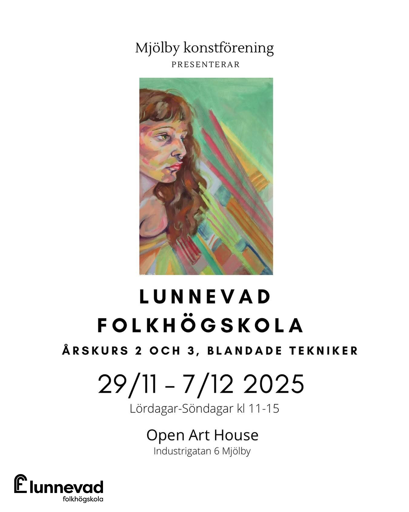 Affisch utställning Mjölby konstförening