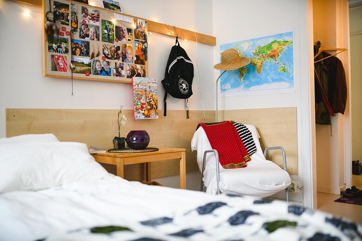 Studentrum på Lunnevads folkhögskola